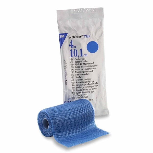 3M Scotchcast Cast Tape 4 Inch X 12 Foot Fiberglass / Resin Blue, 10PK 82004B - main